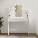  Toaletka z oświetleniem LED, biała z połyskiem, 96x40x142 cm Lumarko!