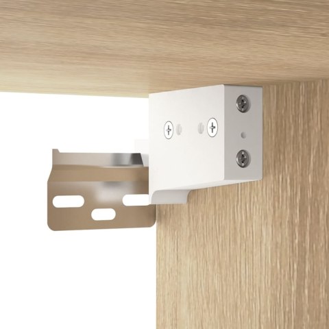  Szafka z lustrem i oświetleniem LED, dąb sonoma, 91x15x76,5 cm Lumarko!