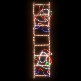  Świetlna ozdoba świąteczna Mikołaj na drabinie, 552 LED Lumarko!