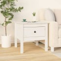  Stolik boczny, biały, 50x50x49 cm, lite drewno sosnowe Lumarko!