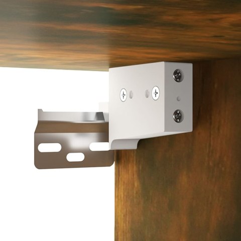  Szafka z lustrem i LED, przydymiony dąb, 76x15x55 cm Lumarko!