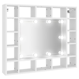  Szafka z lustrem i oświetleniem LED, biała, 91x15x76,5 cm Lumarko!