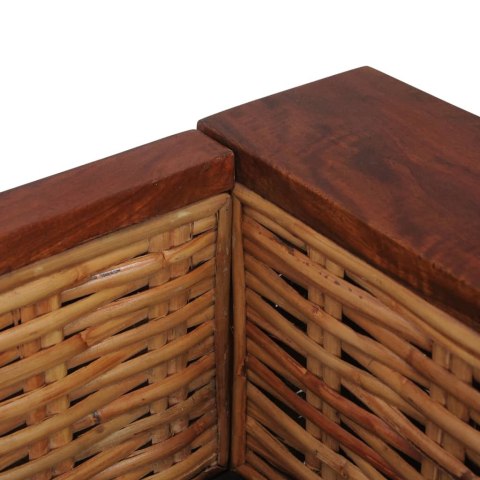  3-osobowa sofa z poduszkami, brązowa, naturalny rattan Lumarko!