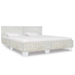  Rama łóżka, szara, naturalny rattan, 180 x 200 cm Lumarko!
