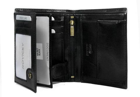 Portfel męski skórzany N4-RVT BLACK