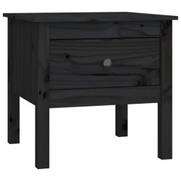  Stolik boczny, czarny, 50x50x49 cm, lite drewno sosnowe Lumarko!