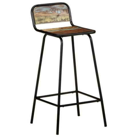  Krzesła barowe, 4 szt., lite drewno z odzysku Lumarko!