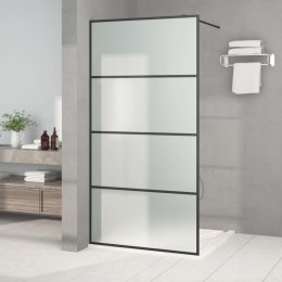  Ścianka prysznicowa, czarna, 100x195 cm, mrożone szkło ESG Lumarko!
