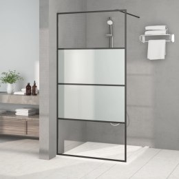  Ścianka prysznicowa, czarna, 100x195 cm, półmrożone szkło ESG Lumarko!