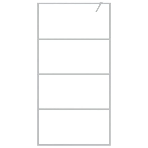  Ścianka prysznicowa srebrna, 100x195 cm przezroczyste szkło ESG Lumarko!