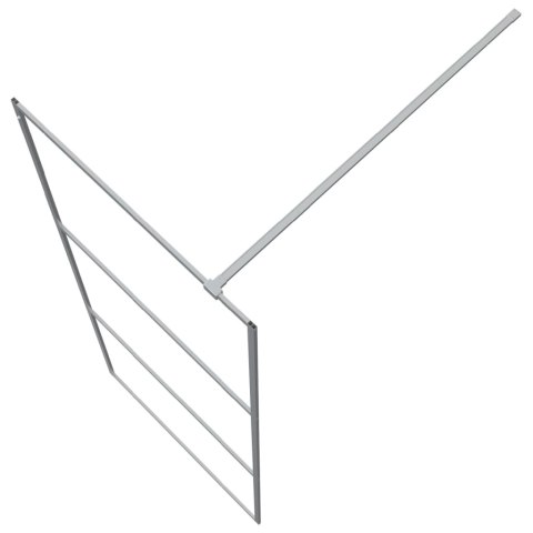  Ścianka prysznicowa srebrna, 80x195 cm, przezroczyste szkło ESG Lumarko!