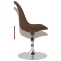  Obrotowe krzesła stołowe, 6 szt., brązowe, obite tkaniną Lumarko!