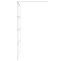  Ścianka prysznicowa, biała, 140x195 cm, przezroczyste szkło ESG Lumarko!