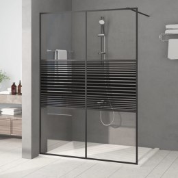  Ścianka prysznicowa, czarna, 140x195 cm, przejrzyste szkło ESG Lumarko!