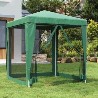  Namiot imprezowy z 4 ścianami z siatki, zielony, 2x2 m, HDPE Lumarko!