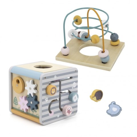 Viga PolarB Activity Box Drewniane Edukacyjne Centrum Gier 5w1 kostka Lumarko!