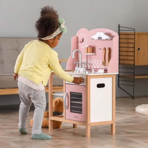 VIGA PolarB Drewniana Kuchnia z Akcesoriami Silver - Pink Lumarko!