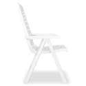  Rozkładane krzesło ogrodowe, 2 szt., plastikowe, białe Lumarko!