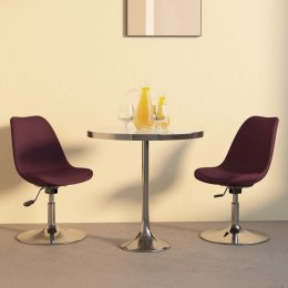  Obrotowe krzesła stołowe, 2 szt., fioletowe, obite tkaniną Lumarko!