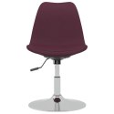  Obrotowe krzesła stołowe, 6 szt., fioletowe, obite tkaniną Lumarko!