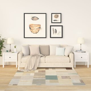  Stoliki boczne, 2 szt., białe, 50x50x49 cm, lite drewno sosnowe Lumarko!