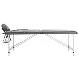  Stół do masażu, 2 strefy, rama z aluminium, antracyt, 186x68cm Lumarko!