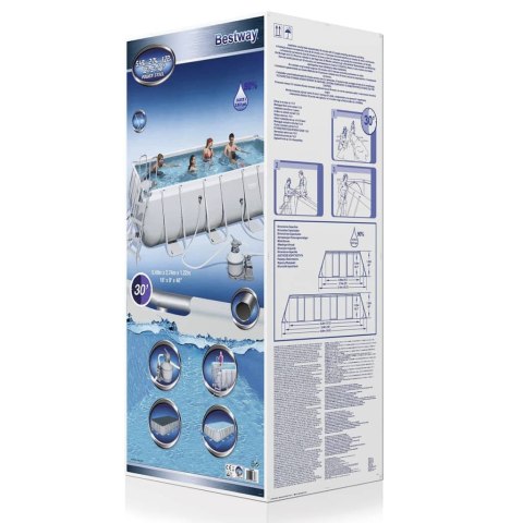  Basen Power Steel z akcesoriami, prostokątny, 549x274x122 cm Lumarko!