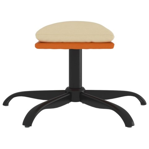  Podnóżek, kremowy, 60x60x39 cm, tkanina i sztuczna skóra Lumarko!