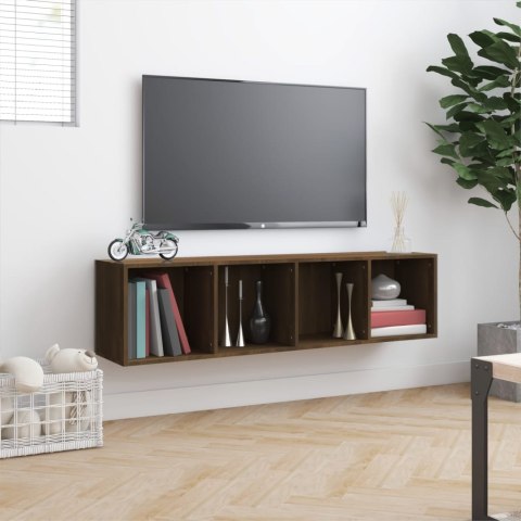  Regał na książki pod TV, brązowy dąb, 143x30x36 cm Lumarko!