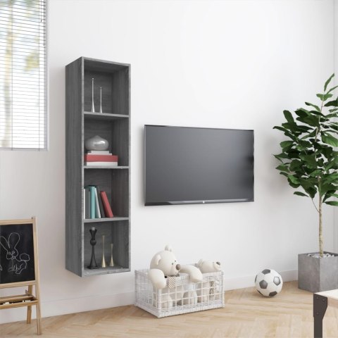  Regał na książki pod TV, szary dąb sonoma, 143x30x36 cm Lumarko!
