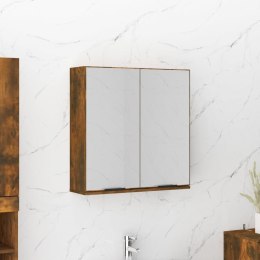  Szafka łazienkowa z lustrem, przydymiony dąb, 64x20x67 cm Lumarko!