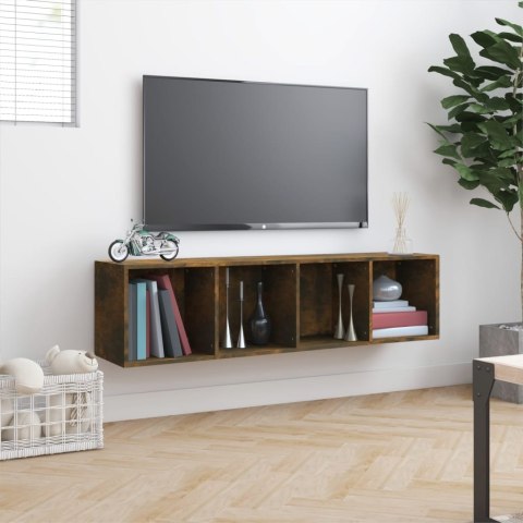  Szafka na książki pod TV, przydymiony dąb, 143x30x36 cm Lumarko!