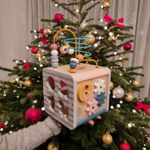 Viga PolarB Activity Box Drewniane Edukacyjne Centrum Gier 5w1 kostka Lumarko!