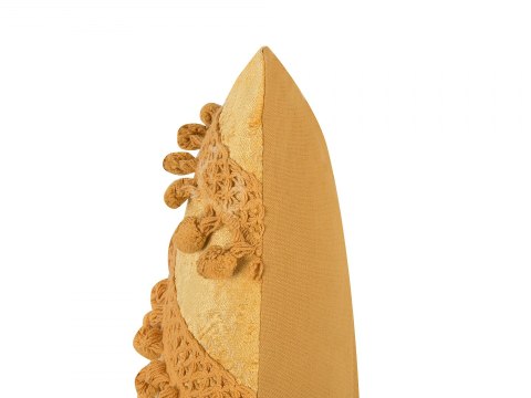  Poduszka dekoracyjna z pomponami 30 x 50 cm żółta AYROOR