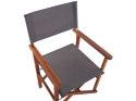  Zestaw 2 krzeseł ogrodowych akacjowy ciemne drewno z szarym CINE Lumarko!