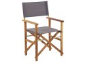  Zestaw 2 krzeseł ogrodowych akacjowy jasne drewno z szarym CINE Lumarko!