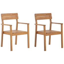  Zestaw 2 krzeseł ogrodowych drewno akacjowe FORNELLI Lumarko!