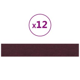  Panele ścienne, 12 szt., fioletowe, 90x15 cm, tkanina, 1,62 m² Lumarko!