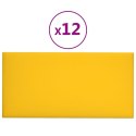  Panele ścienne, 12 szt., żółte, 60x30 cm, aksamit, 2,16 m² Lumarko!