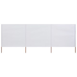  Parawan 3-skrzydłowy z tkaniny, 400x80 cm, piaskowy biały Lumarko!