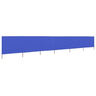  Parawan 6-skrzydłowy z tkaniny, 800x80 cm, błękit lazur Lumarko!