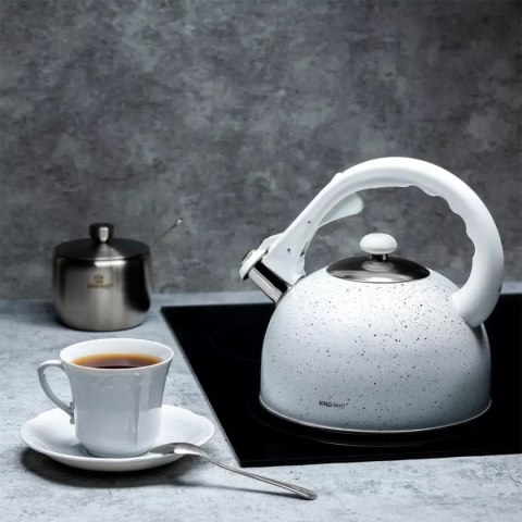  Czajnik Z Gwizdkiem 2,6l Kinghoff Kh-1407 Marble Lumarko!