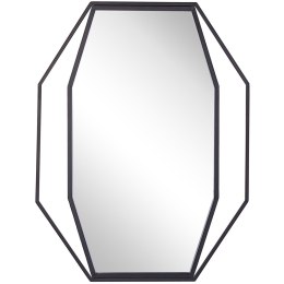  Stalowe ośmiokątne lustro ścienne 60 x 80 cm szare NIRE Lumarko!