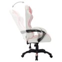  Fotel dla gracza z RGB LED, różowo-czarny, sztuczna skóra Lumarko!