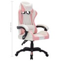  Fotel dla gracza z RGB LED, różowo-czarny, sztuczna skóra Lumarko!