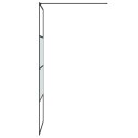  Ścianka prysznicowa, czarna, 80x195 cm, półmrożone szkło ESG Lumarko!