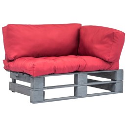  Sofa ogrodowa z palet z czerwonymi poduszkami, drewno sosnowe Lumarko!