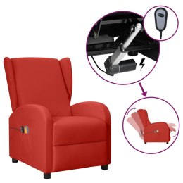  Elektryczny fotel masujący uszak, winna czerwień, ekoskóra Lumarko!
