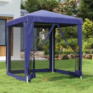  Namiot imprezowy z 4 ścianami z siatki, niebieski, 2x2 m, HDPE Lumarko!