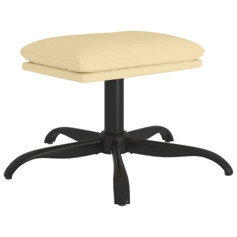  Podnóżek, kremowy, 60x60x39 cm, obity aksamitem Lumarko!